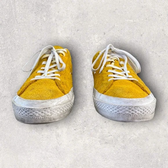 CONVERSE Yellow Sulfur Suede One Star Vintage Ox Men’s Sneakers